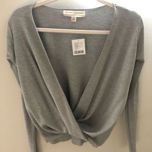 Gray v-cut top from Urban Outfitters